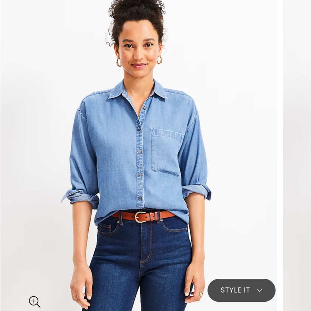Loft Chambray Oversized Shirt